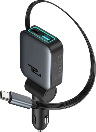 Autonabíjačka Renew Force 3v1 72 W s navíjacím káblom USB-C