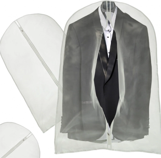 Ochranný obal na odevy 60 × 100 cm so zipsom – Priehľadný 60×120