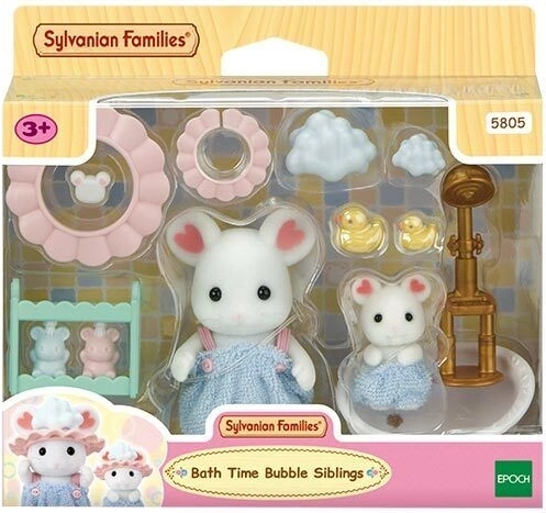 Sylvanian Families kúpeľ s bublinkami – set s myškami Marshmallow
