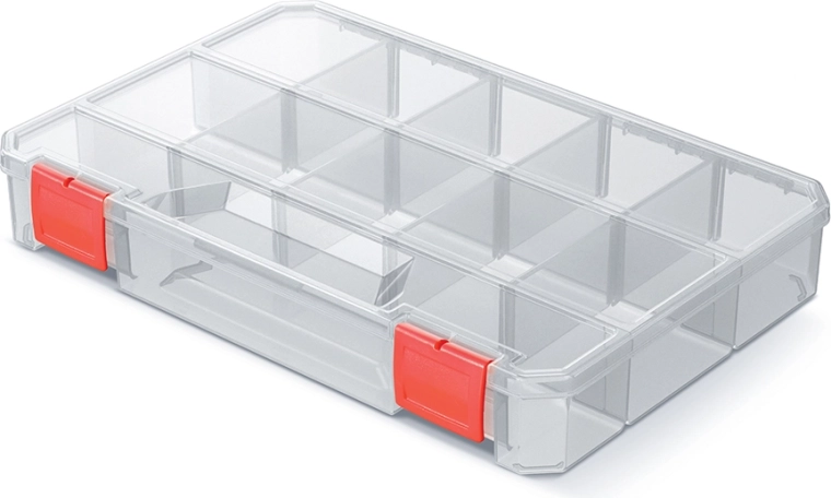 Organizér SQR BOX s priehľadným vekom 27,5 × 18,6 × 4,1 cm
