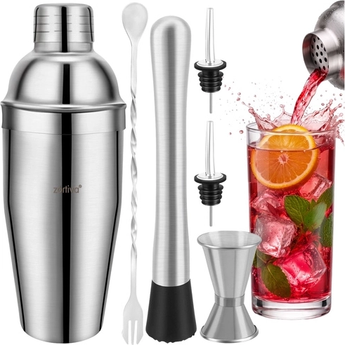 Barmanský set na koktaily Zortiva 6v1 so shakerom 700 ml