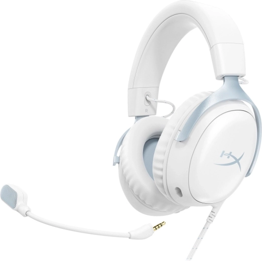 Herný headset HyperX Cloud III bielo-modrý