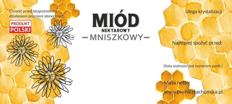 Sada etikiet na púpavový med 116 × 50 mm, 100 ks