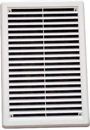 Vetracia mriežka so sieťovinou 200 × 300 mm biela