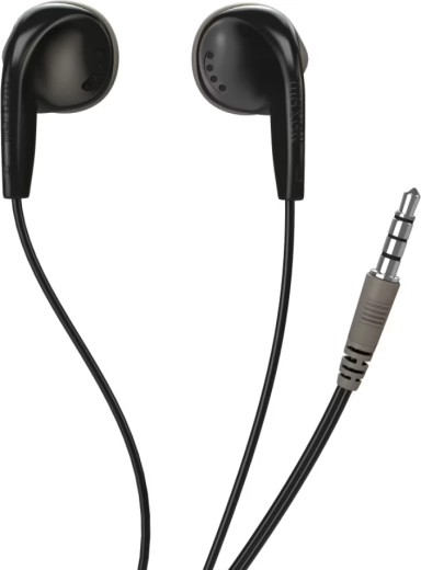 Maxell EB-98 čierne slúchadlá do uší s 3,5 mm jackom