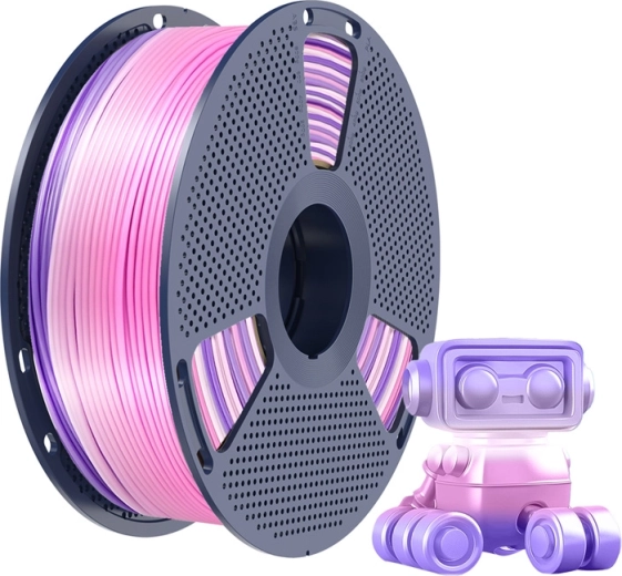 Lesklý silk efekt a dúhový gradient