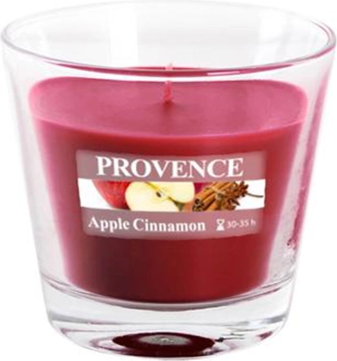 Vonná sviečka v skle Provence jablko a škorica 35 hodín
