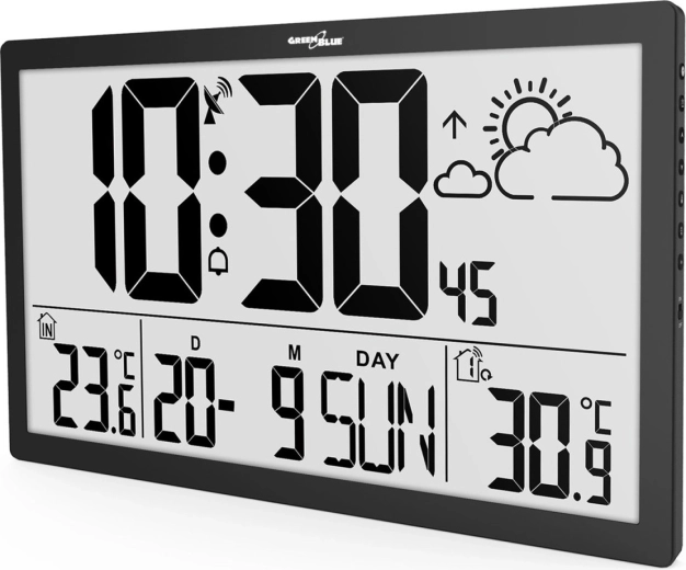 Nástenné multifunkčné LCD hodiny s DCF synchronizáciou