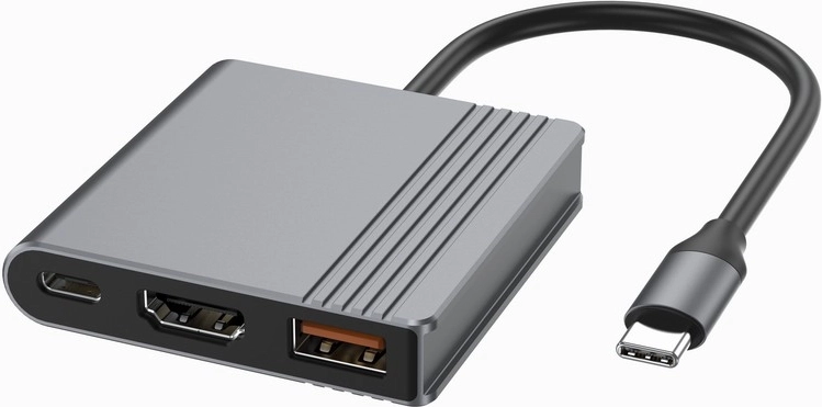 Viacportový USB‑C adaptér 3 v 1 (USB, HDMI a USB‑C) – hviezdne sivý