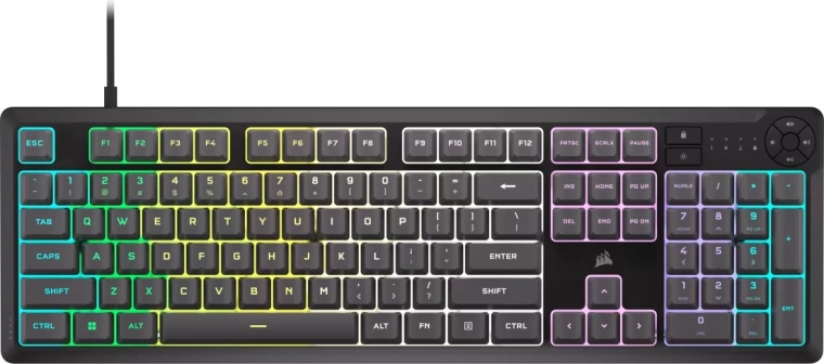 Herná klávesnica Corsair K55 Core RGB sivá