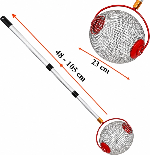 Teleskopický zberač orechov, loptičiek a ovocia 48–105 cm - 1 kus