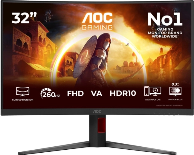 AOC Gaming herný zakrivený monitor C32G4Z 31,5" VA 260 Hz