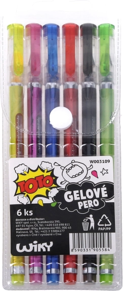 Gélové perá TOTO sada 6 kusov