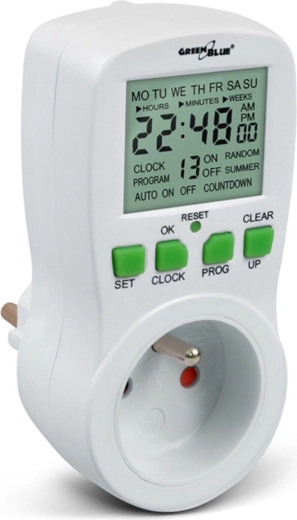 Digitálne spínacie hodiny GreenBlue GB107 – 16 programov