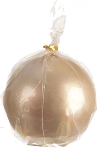 Dekoratívna guľová sviečka v farbe šampanské 8 cm