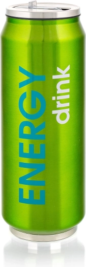 Termohrnček v tvare plechovky BE COOL ENERGY 430 ml – zelený