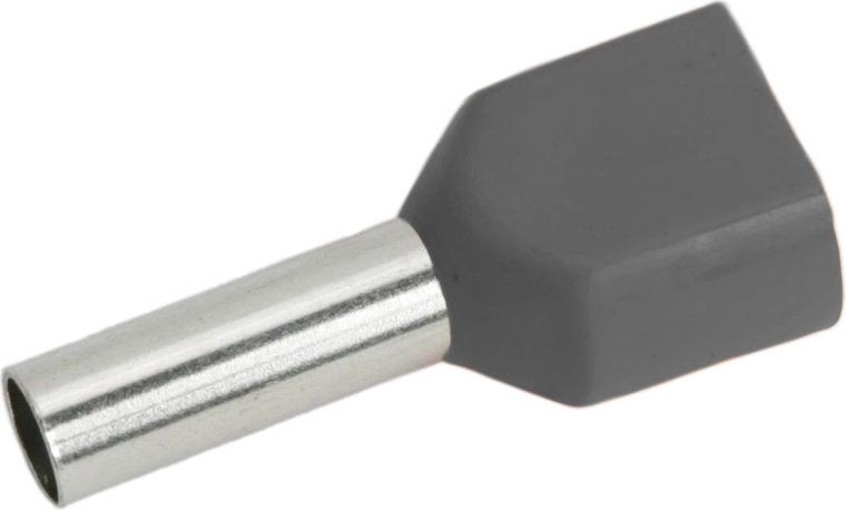 Káblová dutinka s izoláciou pre 2 × 4,0 mm², sivá