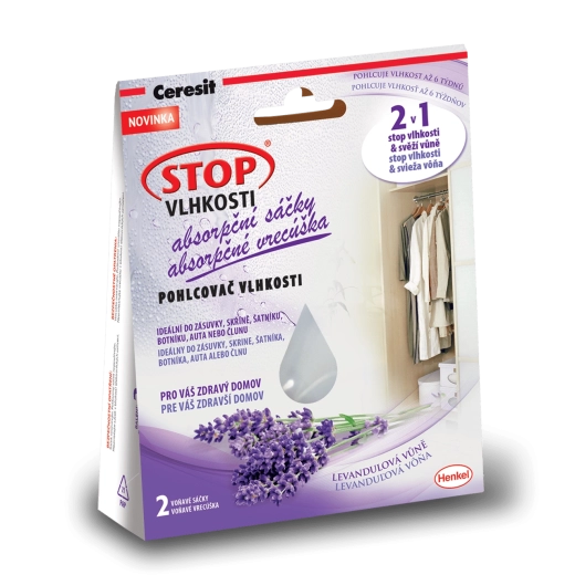 Ceresit Stop vlhkosti absorpčné vrecúška relax levanduľa 2×50 g