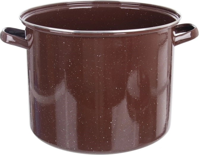 Hnedý smaltovaný hrniec 32 cm, 20 l