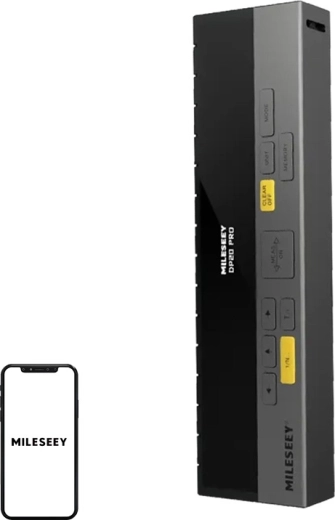 Mileseey DP20 Pro laserový diaľkomer s OLED a Bluetooth (0,25–120 m)