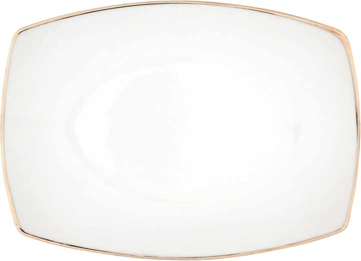 MariaPaula Moderna štvorcový servírovací tanier zlatý okraj 24 cm
