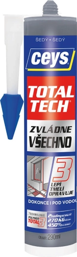 Univerzálne lepidlo a tmel 290 ml sivé CEYS TOTAL TECH