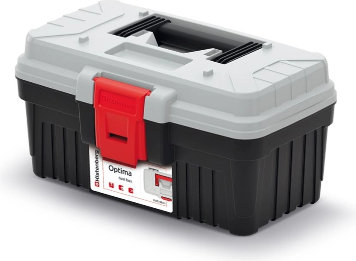 Kufor na náradie Optima bez priehradiek 296 × 178 × 153 mm – sivý