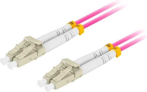 Duplexný optický patchcord MM LC/UPC–LC/UPC OM4 50/125 LSZH 5 m fialový - 1 kus