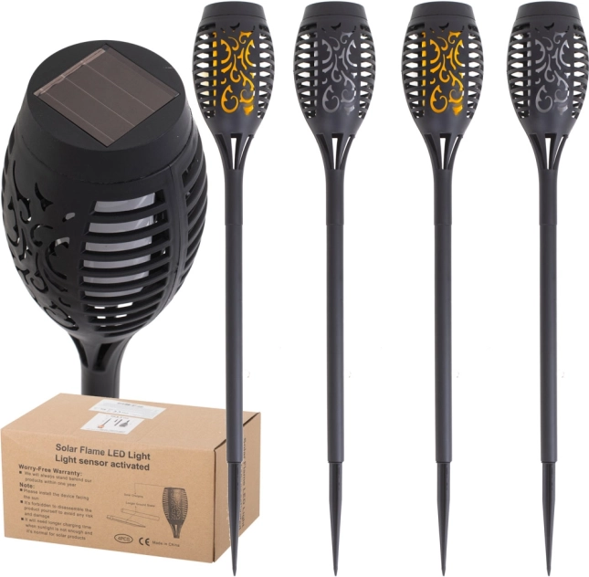 Solárne záhradné pochodne 12 LED
