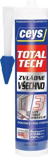 Univerzálne lepidlo a tmel 290 ml CEYS TOTAL TECH transparentný