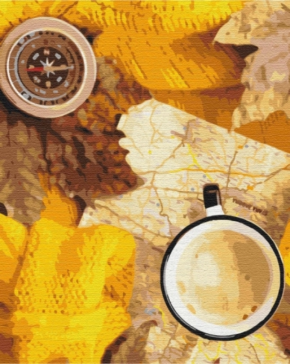Paint it! maľovanie podľa čísel – Jesenný cestovateľ: kompozícia