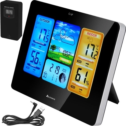 Bezdrôtová meteorologická stanica IZOXIS s farebným LCD displejom