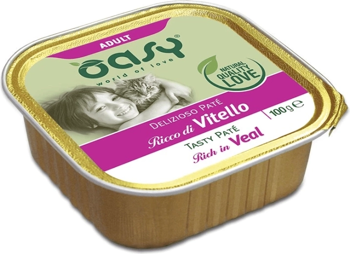 Oasy Tasty Pate Adult paštéta s teľacím, 100 g