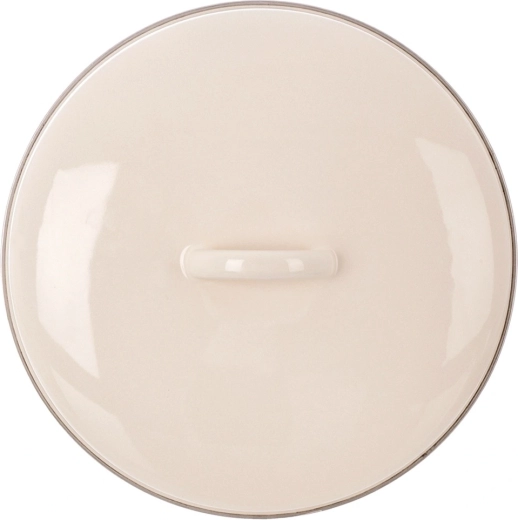 Smalťované krémové veko 26,5 cm