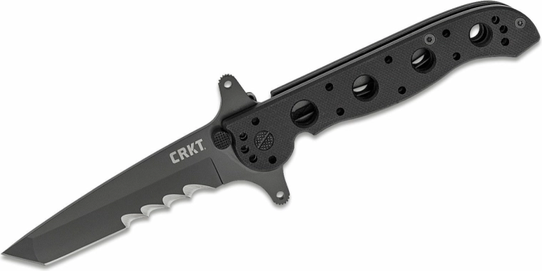 Taktický zatvárací nôž CRKT M16 Special Forces tanto 8,9 cm, čierny, G10, so záštitou