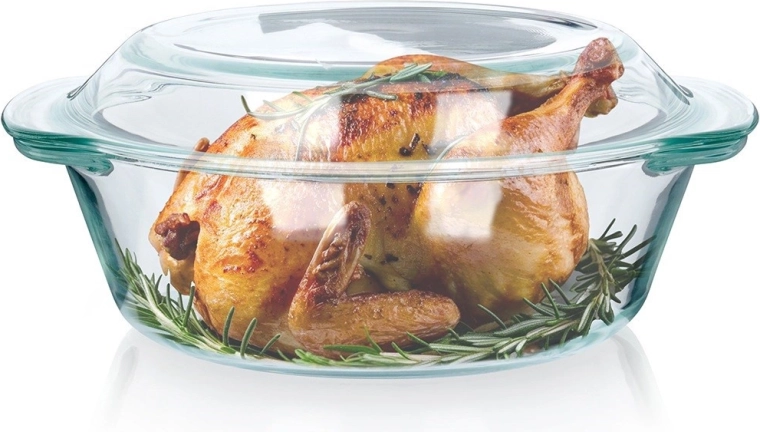 Sklenené žiaruvzdorné pekáče s vekom 2 l + 750 ml Vilde