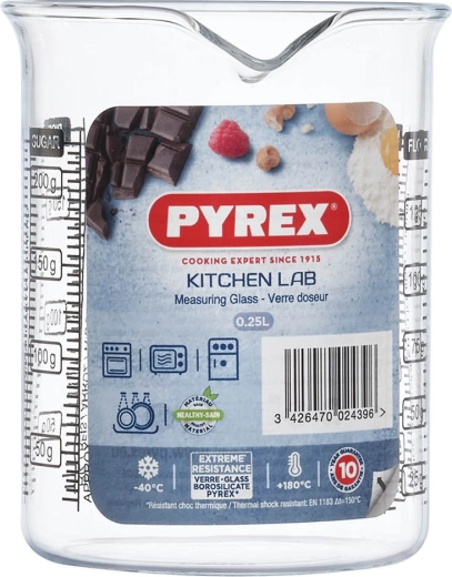 Sklenená odmerka PYREX 0,25 l
