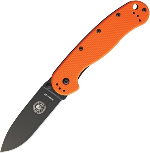 ESEE Avispa Black Orange vreckový outdoorový nôž 8,9 cm