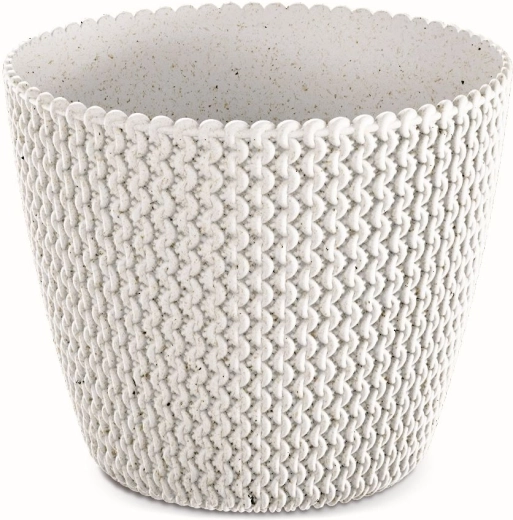 Kvetináč Splofy Eco Wood 15,7 cm – biely