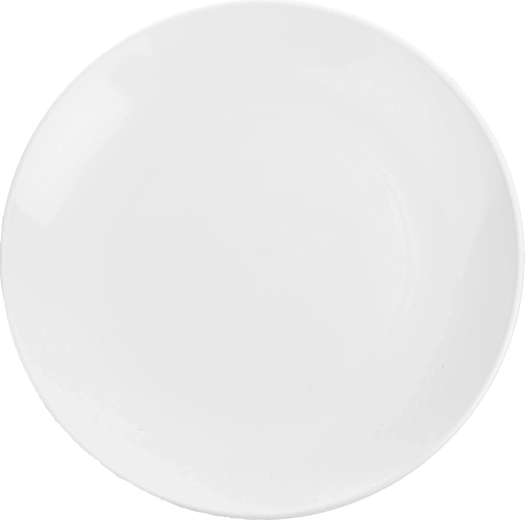 Plytký plastový tanier biely 22,5 cm