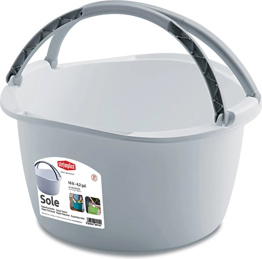 Plastové vedro SOLE 16 l s ergonomickou rukoväťou