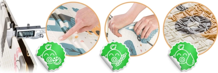 Hrúbka 1 cm pre mäkké dopady a isté krôčiky