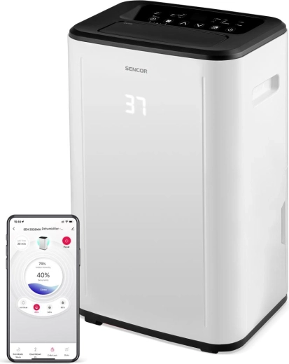 Sencor SDH 3028WH inteligentný mobilný odvlhčovač vzduchu 30 l s Wi‑Fi