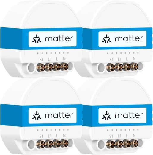 Inteligentný Wi‑Fi vypínač do krabice Meross s Matter (sada 4 ks)