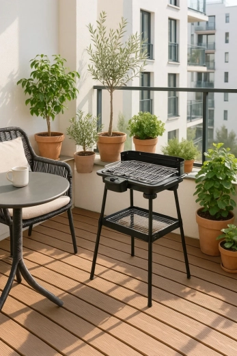 Kompaktný gril pre balkóny a malé priestory