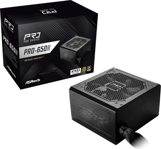 Napájací zdroj ASRock Pro series 650 W 80 Plus Gold (nemodulárny)