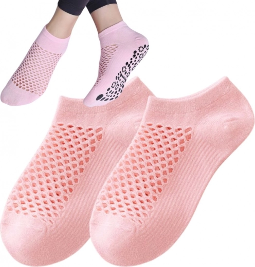 Protišmykové bavlnené ponožky na jogu, priedušné, veľkosť 36–40