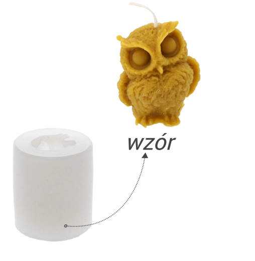 Silikónová forma na sviečky s motívom sovy
