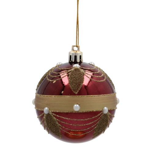 Luxusná burgundská so zlatými detailmi