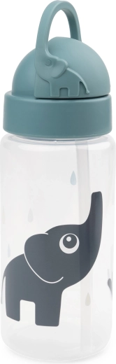 Done by Deer fľaša so slamkou Elphee modrá 350 ml